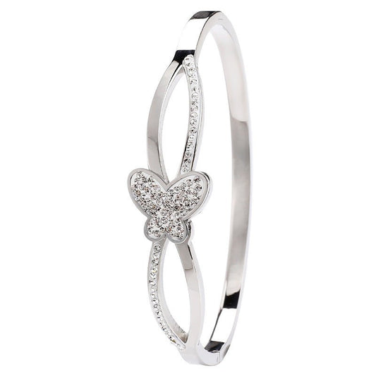 3D Butterfly Bracelet in Stainless Steel for Women - Hoodloom CityWear