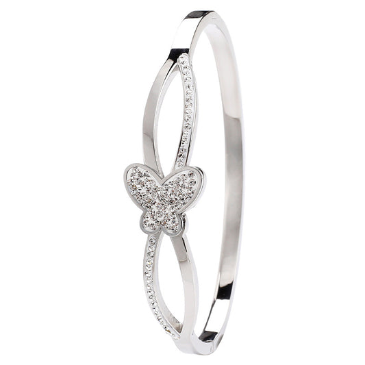 3D Butterfly Bracelet in Stainless Steel for Women