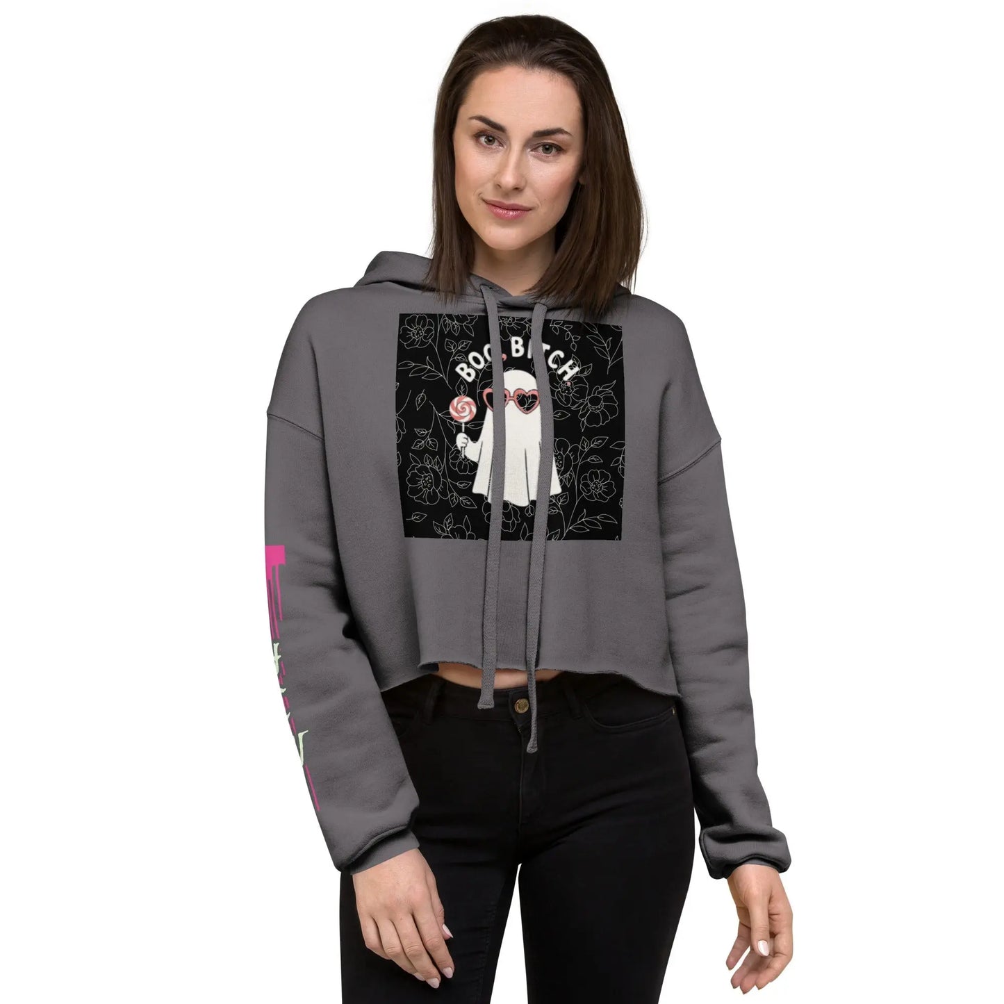 Boo Bitch Crop Hoodie - Hoodloom CityWear