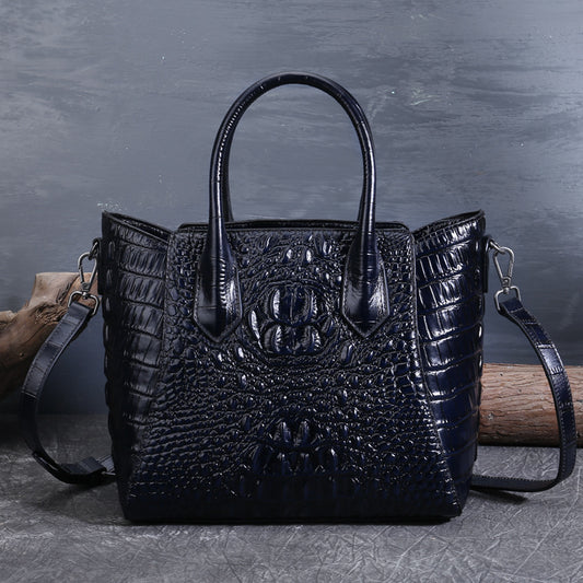 2020 New Women's Vintage Crocodile Leather Tote Bag