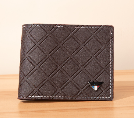 Retro PU Leather Slim Wallet for Short Men with Coin Pocket