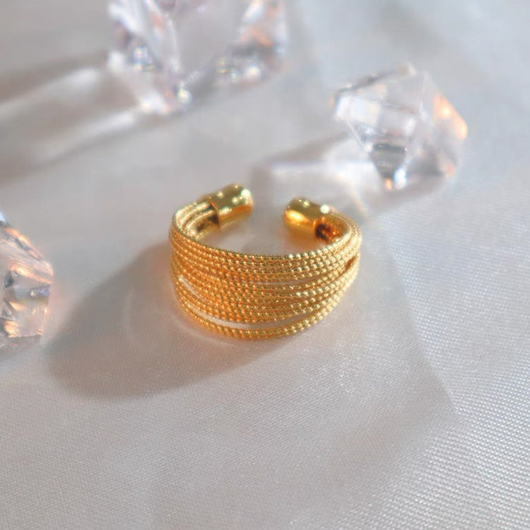 Gold Silver Circle Open Ring for Women - Fashionable Style