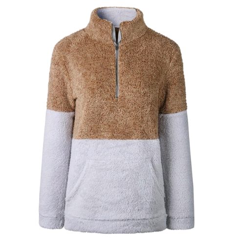 Soft Knitted Wool Sweater with Zipper Pockets (Women)