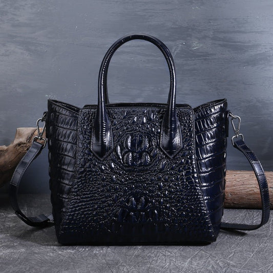 2020 New Women's Vintage Crocodile Leather Tote Bag - Hoodloom CityWear