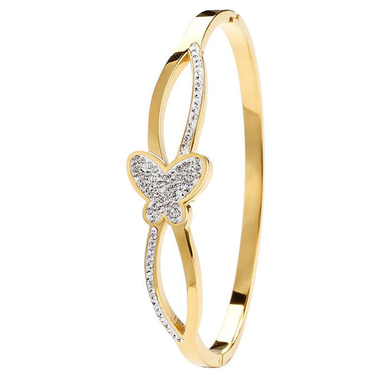 3D Butterfly Bracelet in Stainless Steel for Women - Hoodloom CityWear