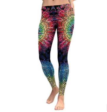 2018 Fashionable Slim Fit Digital Print Leggings