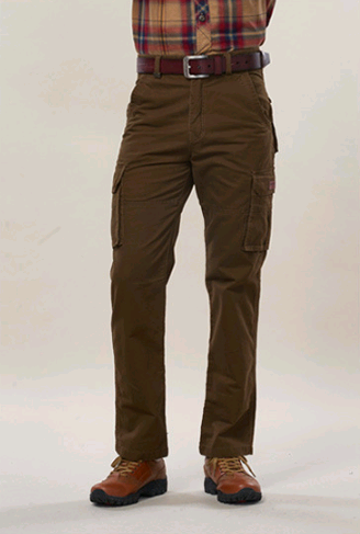 Men's Thick Cargo Pants, Loose Fit with Pockets
