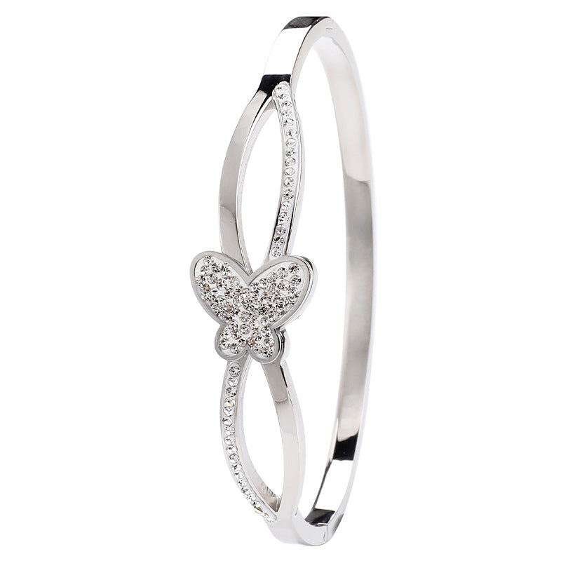 3D Butterfly Bracelet in Stainless Steel for Women