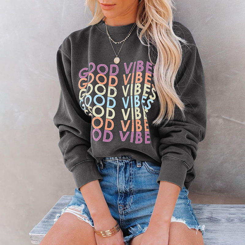 Printed Round Neck Casual Jacket for Women
