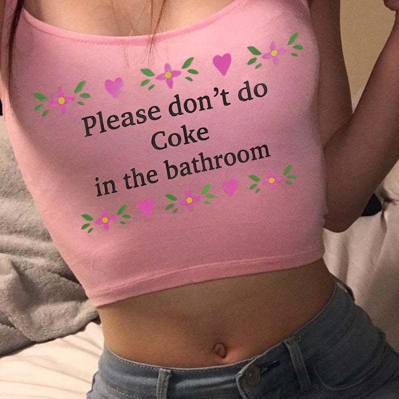 Printed Sleeveless Crop Top for Women