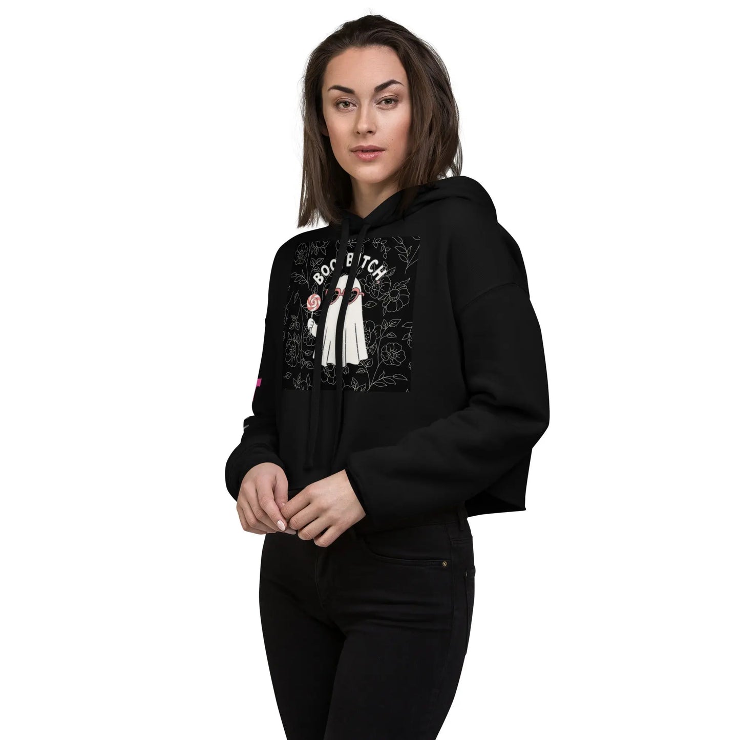 Boo Bitch Crop Hoodie - Hoodloom CityWear