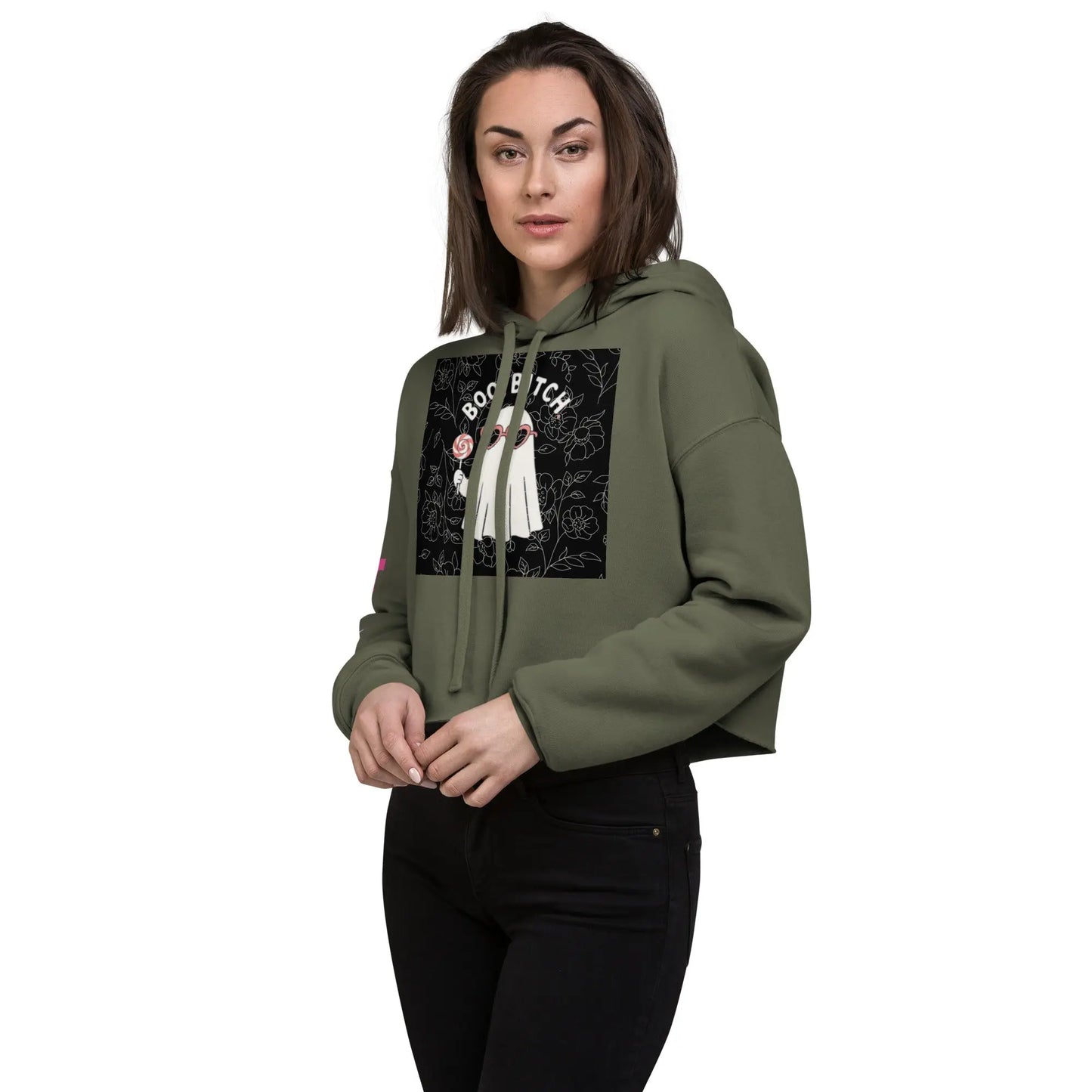Boo Bitch Crop Hoodie - Hoodloom CityWear