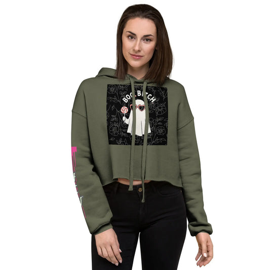Boo Bitch Crop Hoodie - Hoodloom CityWear