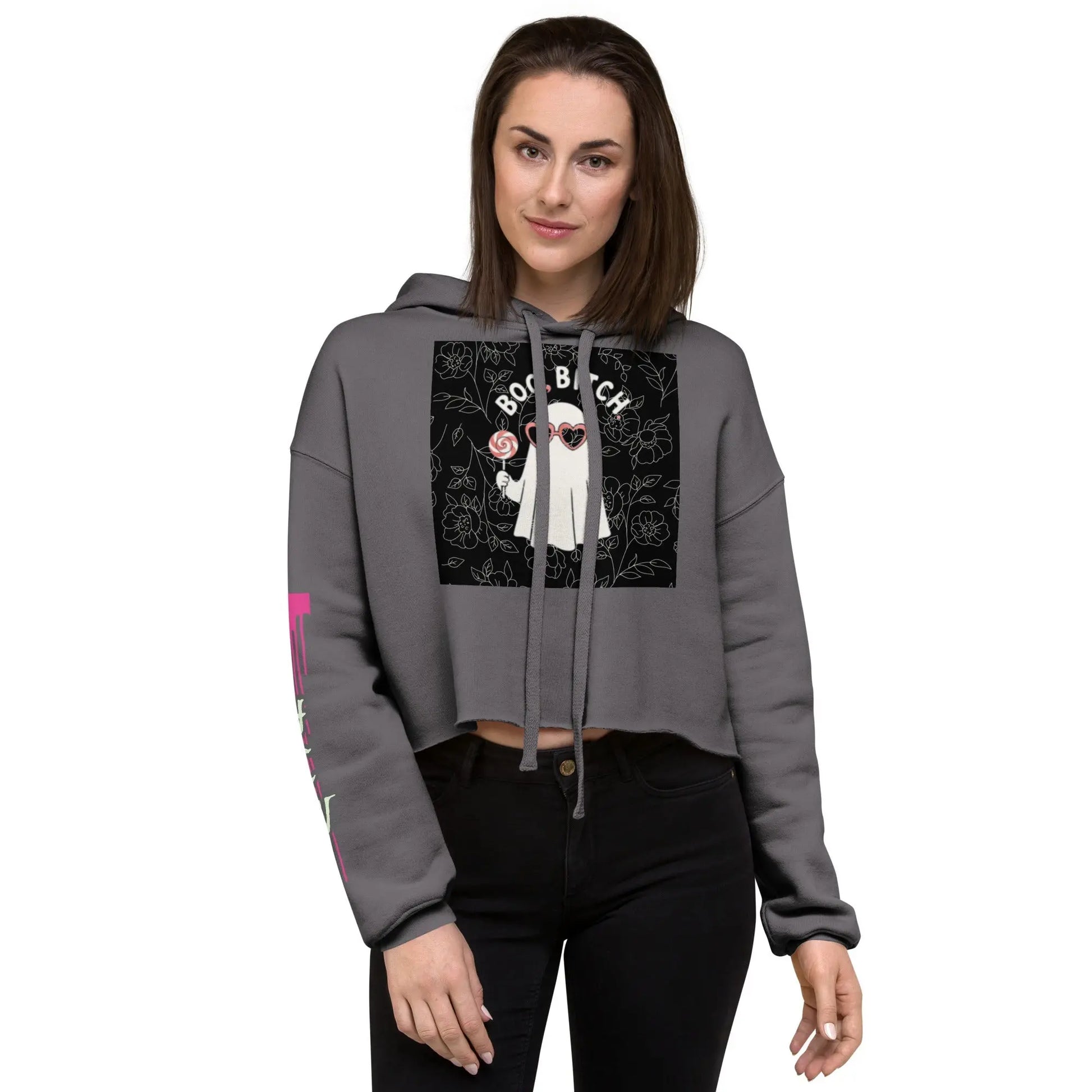 Boo Bitch Crop Hoodie - Hoodloom CityWear
