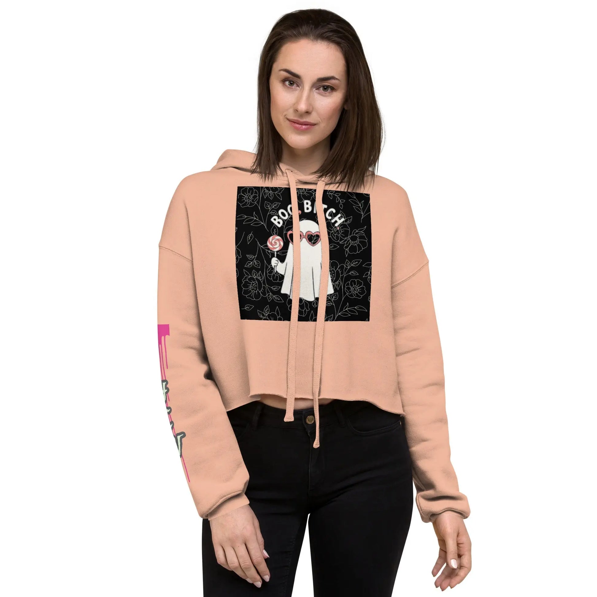 Boo Bitch Crop Hoodie - Hoodloom CityWear