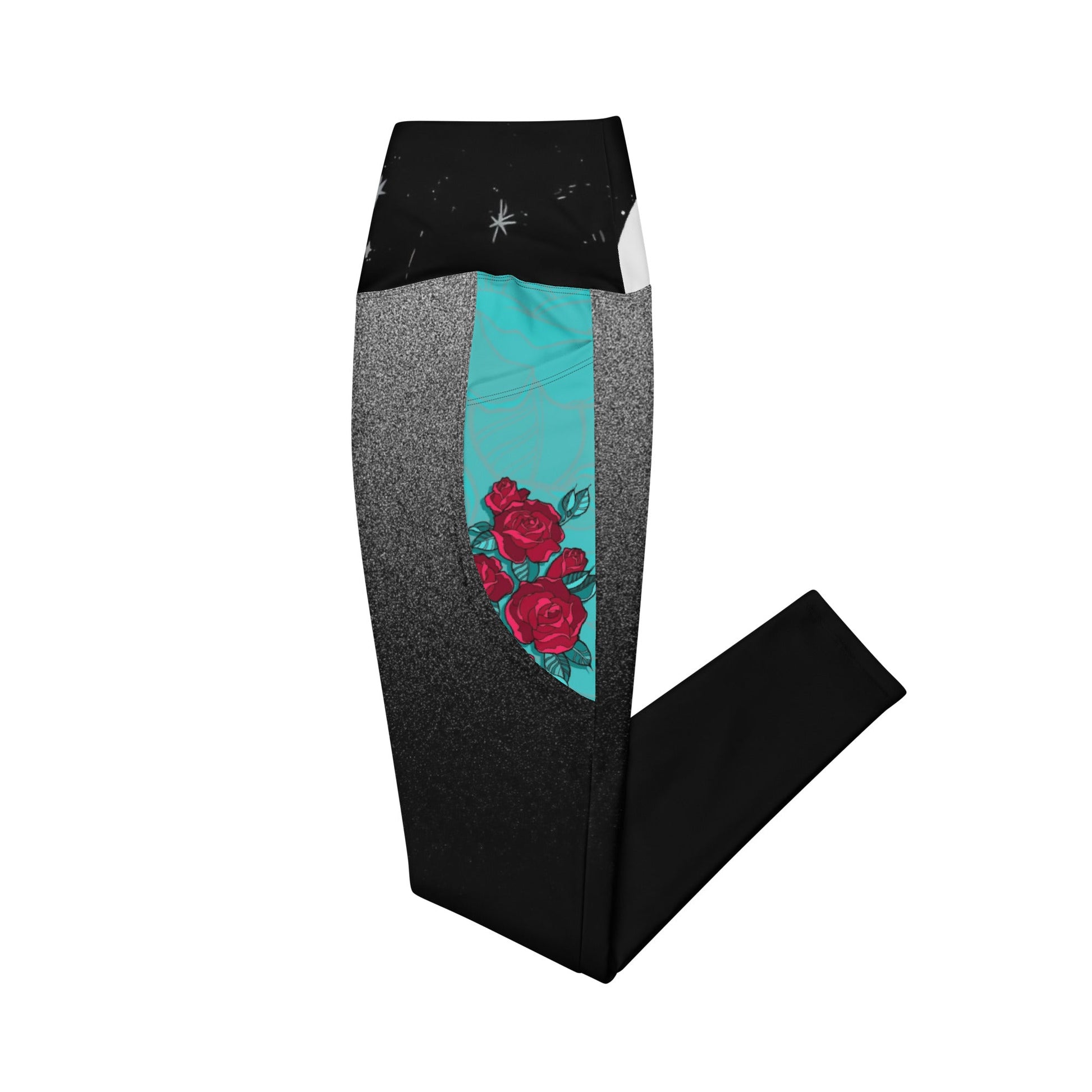 Bubble gum ghost Leggings with pockets - Hoodloom CityWear