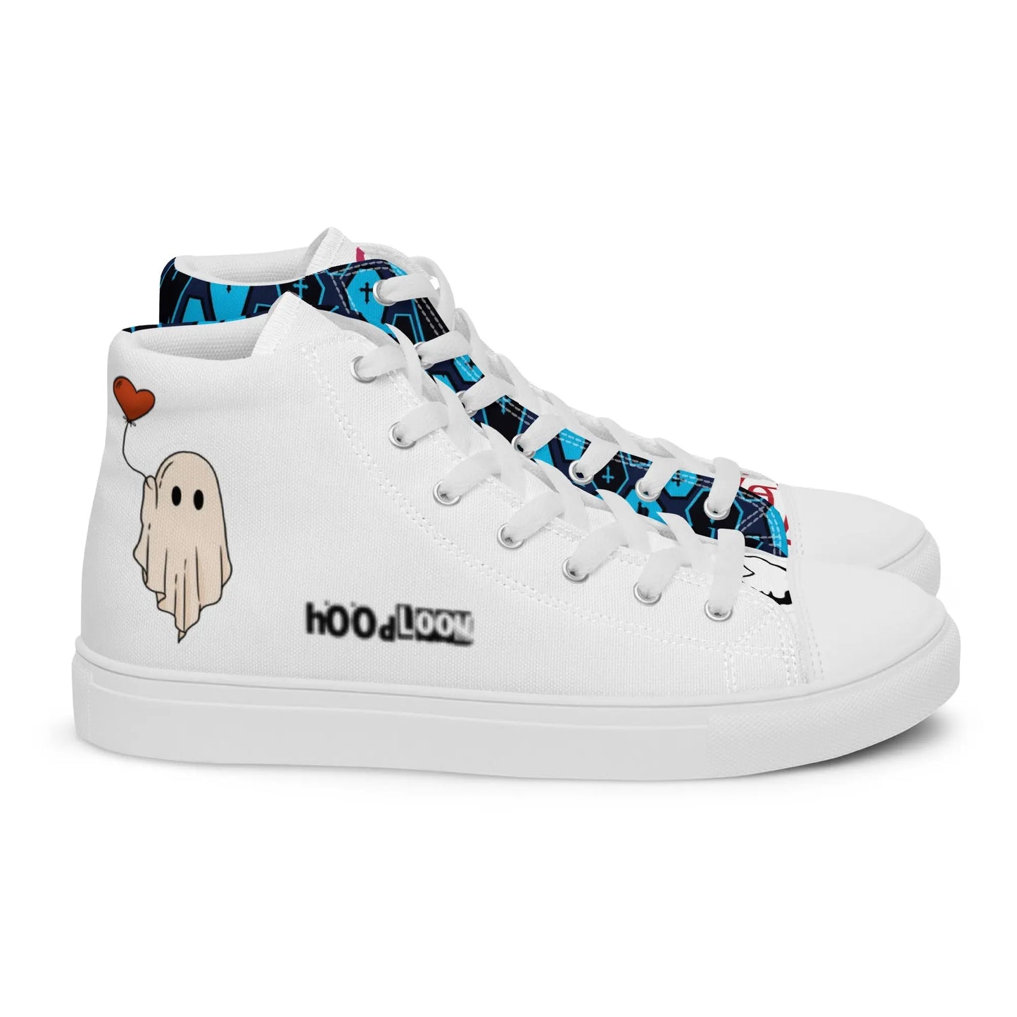 Caskets and patches Men’s high top canvas shoes - Hoodloom CityWear