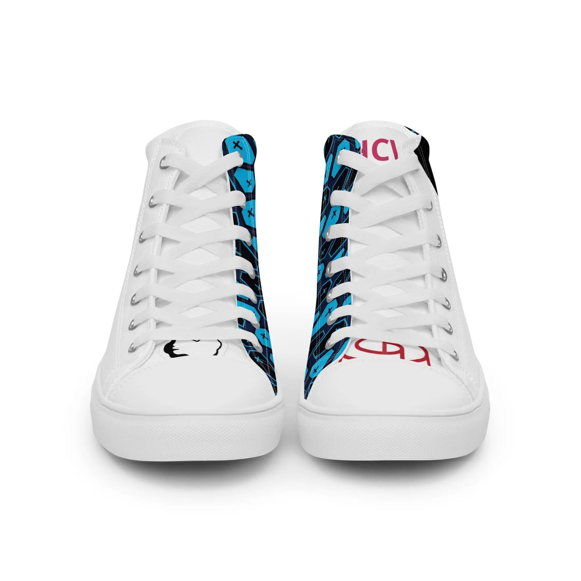 Caskets and patches Men’s high top canvas shoes - Hoodloom CityWear