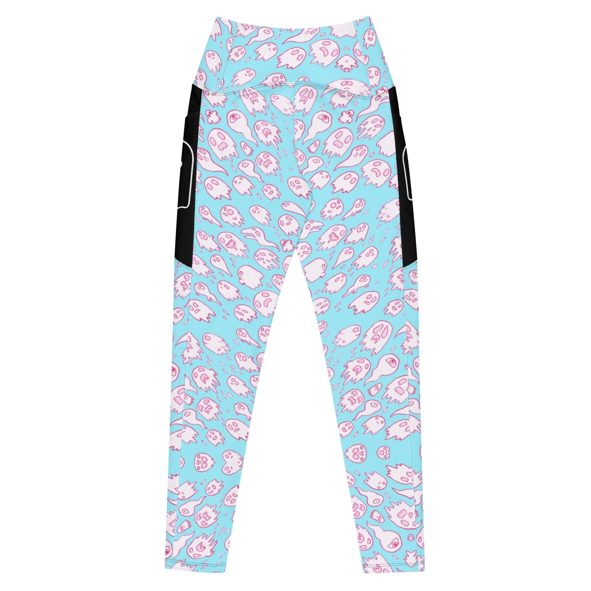 Cotton candy ghost Leggings with pockets - Hoodloom CityWear