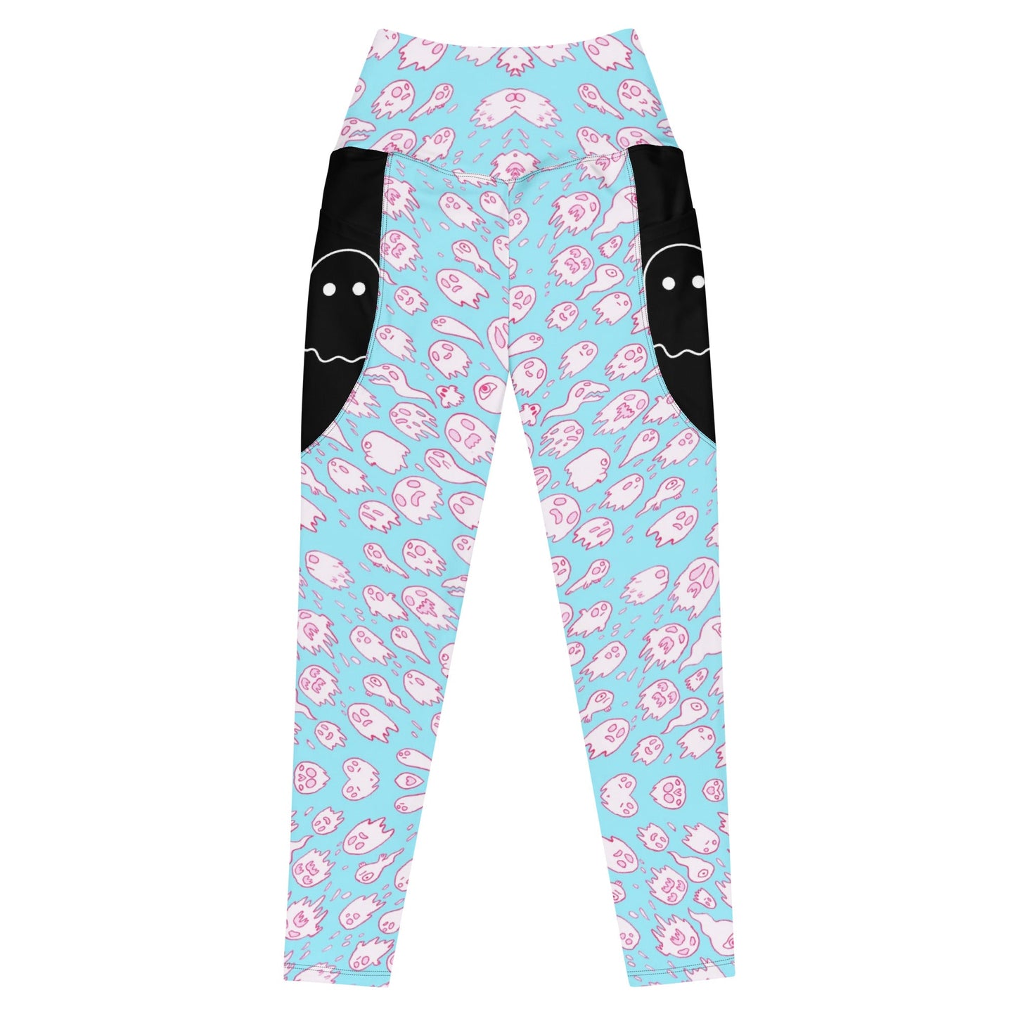 Cotton candy ghost Leggings with pockets - Hoodloom CityWear