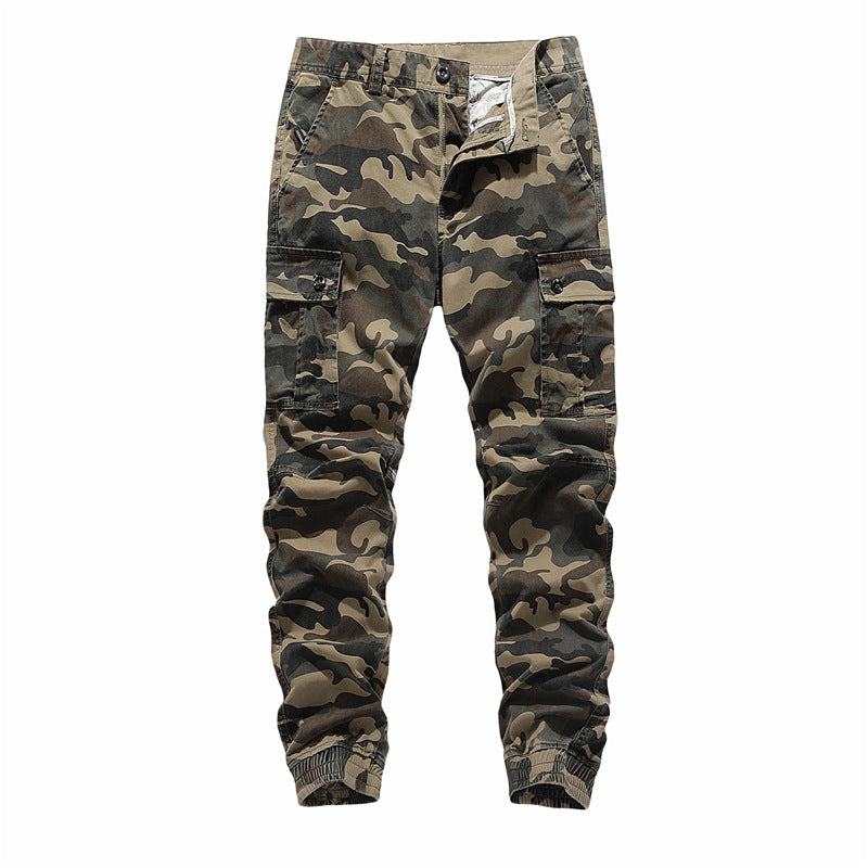 Men's Casual Camouflage Cargo Pants with Pockets