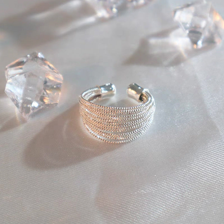 Gold Silver Circle Open Ring for Women - Fashionable Style