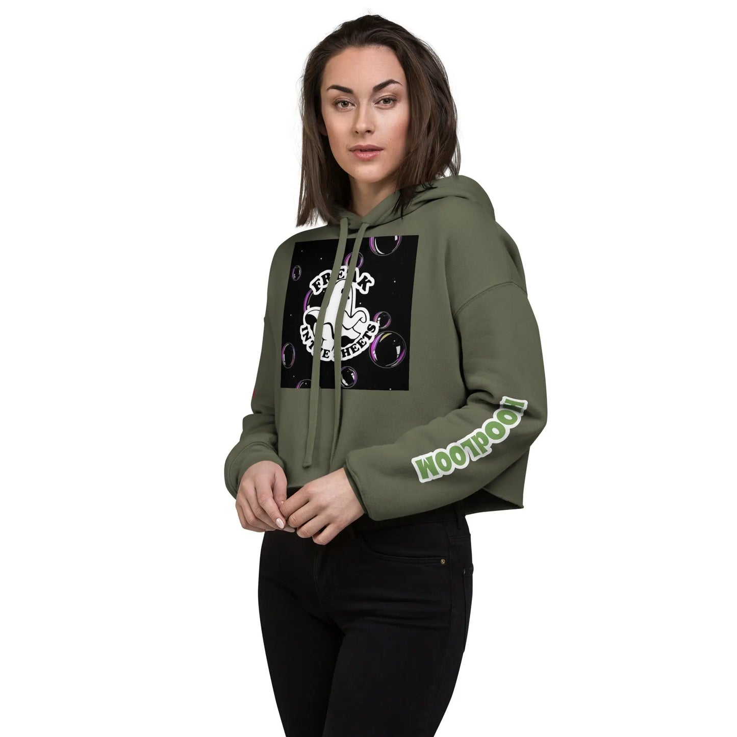 Freak in the Sheets Crop Hoodie - Hoodloom CityWear
