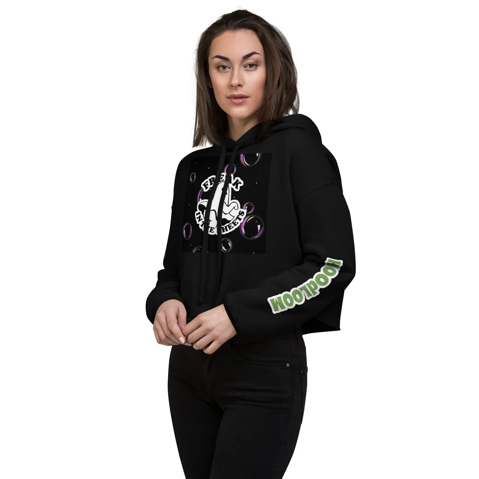 Freak in the Sheets Crop Hoodie - Hoodloom CityWear