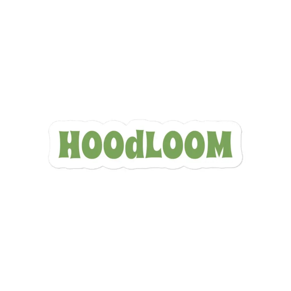 Green logo Bubble - free stickers - Hoodloom CityWear
