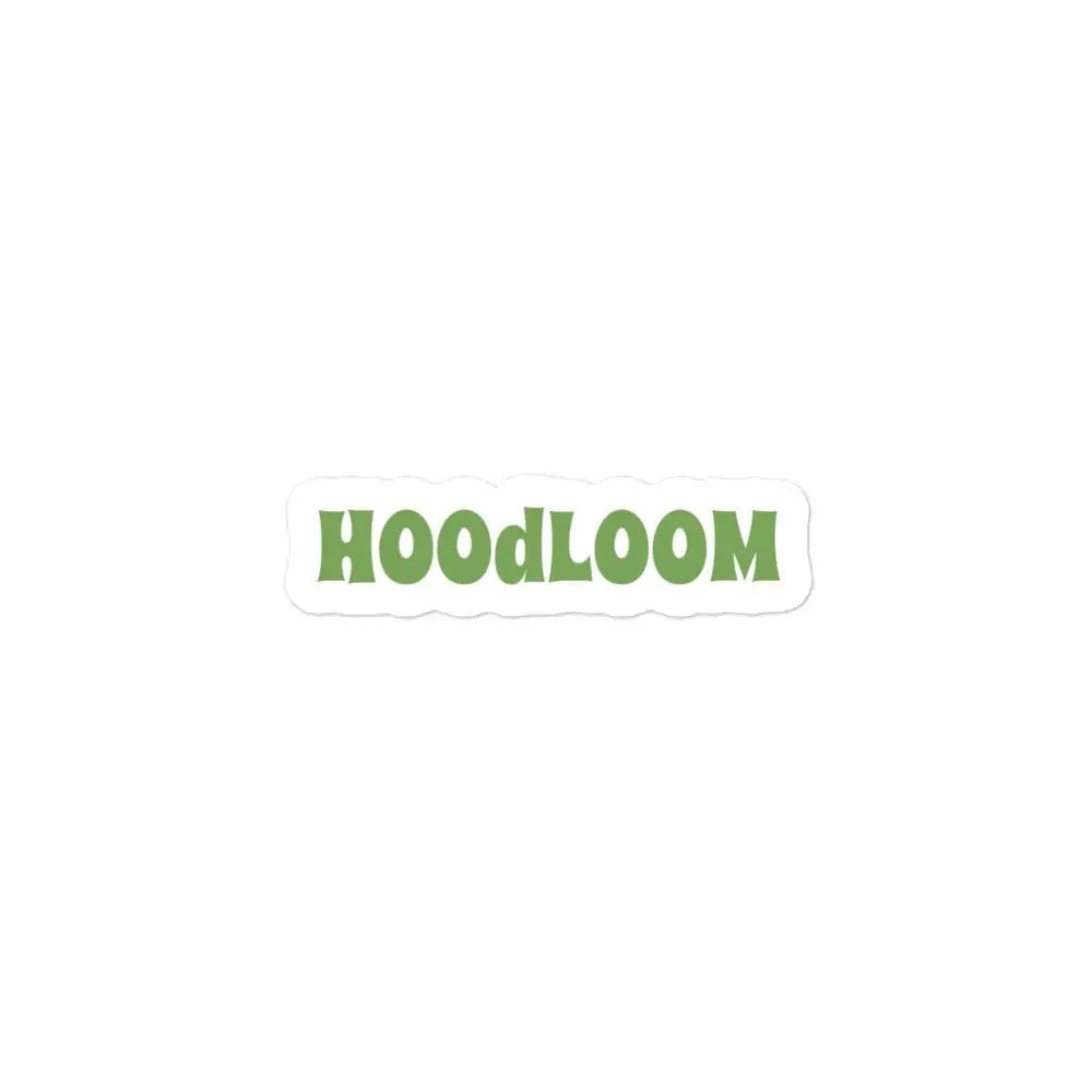 Green logo Bubble - free stickers - Hoodloom CityWear