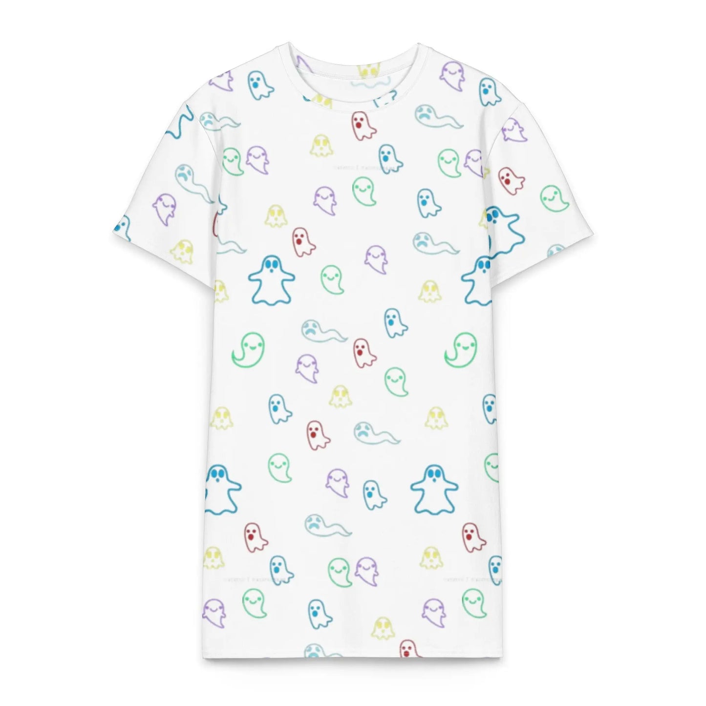 White ghosts of Connecticut Cotton t-shirt dress - Hoodloom CityWear