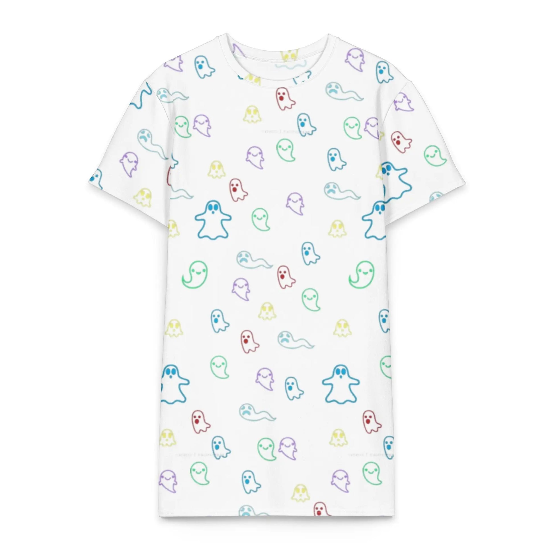 White ghosts of Connecticut Cotton t-shirt dress - Hoodloom CityWear
