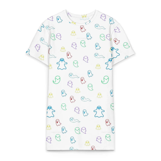 White ghosts of Connecticut Cotton t-shirt dress - Hoodloom CityWear